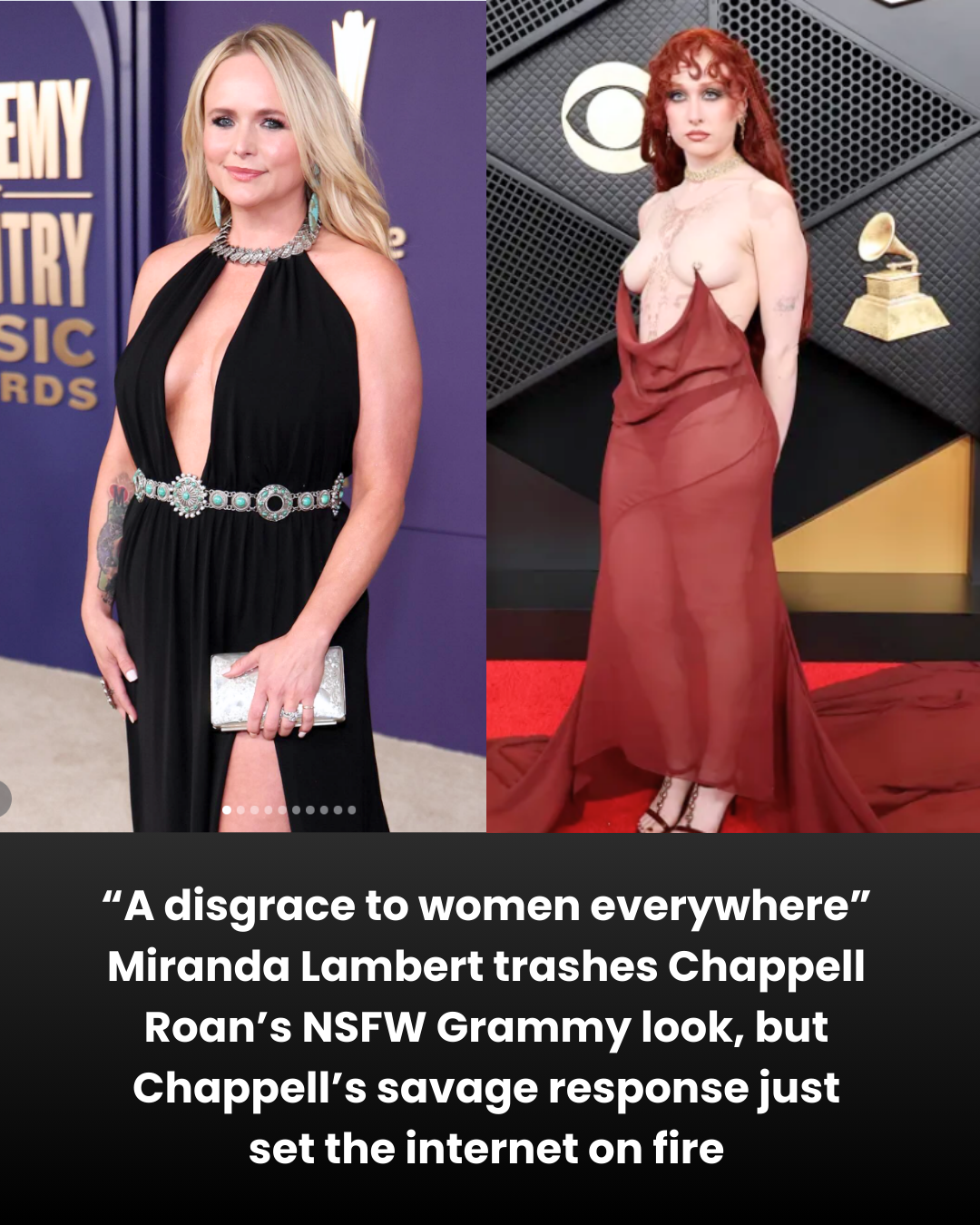 “A disgrace to women everywhere” Miranda Lambert trashes Chappell Roan’s NSFW Grammy look, but Chappell’s savage response just set the internet on fire