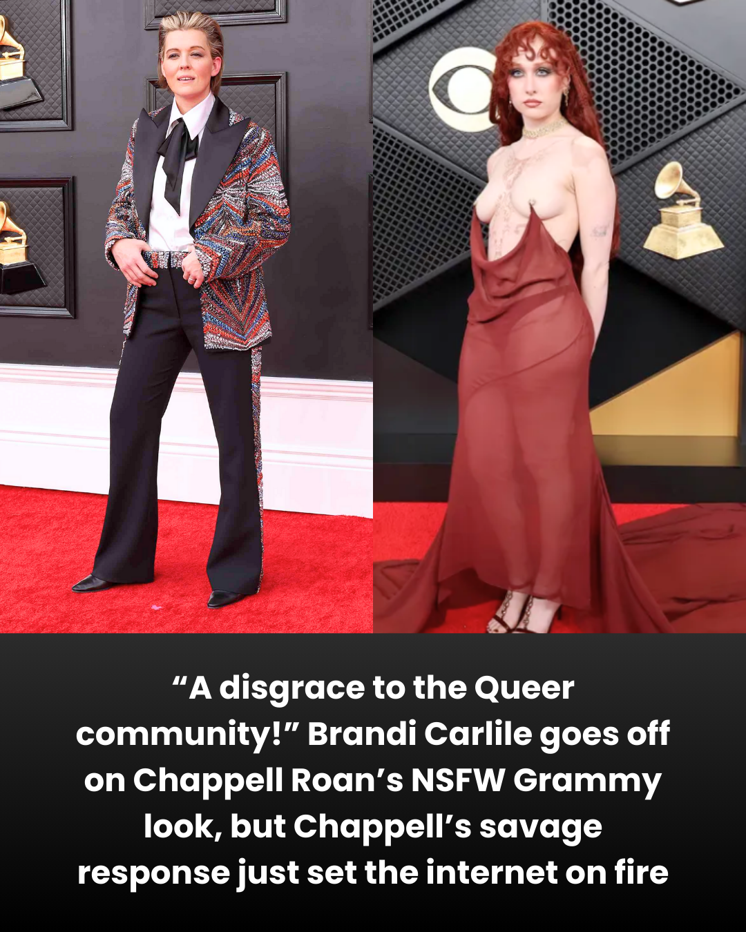 “A disgrace to the Queer community!” Brandi Carlile goes off on Chappell Roan’s NSFW Grammy look, but Chappell’s savage response just set the internet on fire