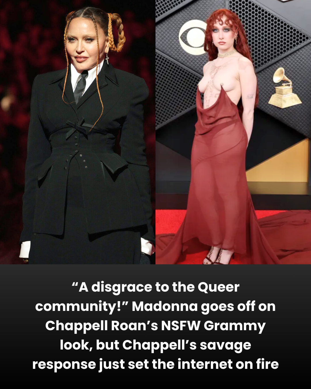 “A disgrace to the Queer community!” Madonna goes off on Chappell Roan’s NSFW Grammy look, but Chappell’s savage response just set the internet on fire