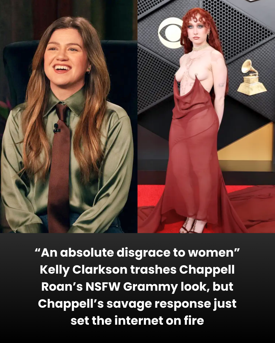 “An absolute disgrace to women” Kelly Clarkson trashes Chappell Roan’s NSFW Grammy look, but Chappell’s savage response just set the internet on fire